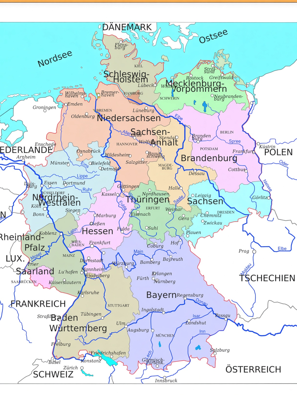 Karte von Deutschland
